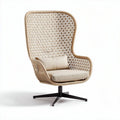 Chaise en osier avec coussin intérieur dimensions 85 x 75 x 110cm couleur beige